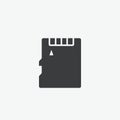 Micro Memory Card Vector Icon