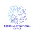 Micro-multinational office concept icon Royalty Free Stock Photo