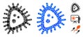 Micro Parasite Composition Icon of Circles Royalty Free Stock Photo