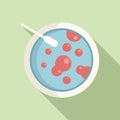 Micro petri dish icon flat vector. Health cell Royalty Free Stock Photo