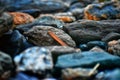 Micro picture of stones on a bank of river