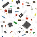 micro scheme pattern. reductor transistor microelectronic chipset seamless background