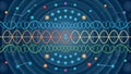micro science Physics Wave Micro, science, physics, wave, and energy patterns create captivating visual representation of