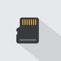 Micro SD card icon with shadow