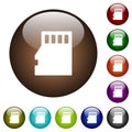 Micro SD memory card color glass buttons Royalty Free Stock Photo