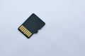 Micro SD Memory Card Isolated on White Background Royalty Free Stock Photo