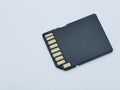 Micro SD Memory Card Isolated on White Background Royalty Free Stock Photo