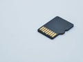 Micro SD Memory Card Isolated on White Background Royalty Free Stock Photo