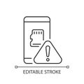 Micro SDcard not working linear icon