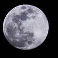 Micro Snow Moon shines over NewYorkState Royalty Free Stock Photo