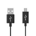 Micro USB cables. USB connection. Vector illustration, flat design Royalty Free Stock Photo
