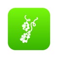 Micro vibrio icon green vector