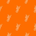 Micro vibrio pattern vector orange