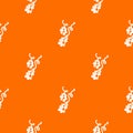 Micro vibrio pattern vector orange