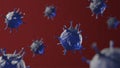 Micro view of blue virus cell Royalty Free Stock Photo