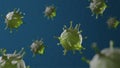 Micro view of green virus cell Royalty Free Stock Photo