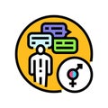 microaggressions color icon vector illustration Royalty Free Stock Photo
