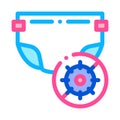 Microbe Diaper Icon Vector Outline Illustration