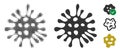 Microbe Halftone and Solid Icon Royalty Free Stock Photo