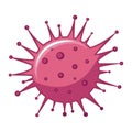 Microbe icon, science and medicine organism symbol