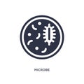microbe icon on white background. Simple element illustration from medical concept