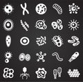 Microbe icons set on background for graphic and web design. Simple illustration. Internet concept symbol for website Royalty Free Stock Photo