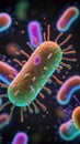Microbe inspection, bacteria under microscope, scientific research, microscopic organisms