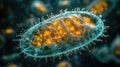 Microbe: tiny organism, bacterial cell, invisible entity, single germ, microscopic life, unicellular being, minuscule Royalty Free Stock Photo