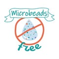 Microbeads free quality product, label package Royalty Free Stock Photo