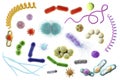 Microbes of different shapes Royalty Free Stock Photo