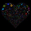 Microbes Fireworks Heart