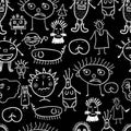 Microbes seamless pattern. Royalty Free Stock Photo