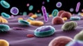 Microbes under a microscope