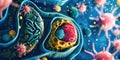 Microbes under a microscope