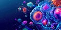 Microbes under a microscope