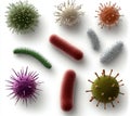 Microbial bacteria - microscopic germ, unicellular being, biological agent, tiny organism, invisible life, microbial Royalty Free Stock Photo