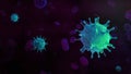 Microbiological illustration of the deadly virus covid-2019