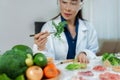 Microbiologists and nutrition experts analyze molecular samples in advanced food science labs Royalty Free Stock Photo