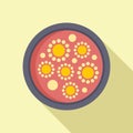 Microbiology icon flat vector. Petri dish Royalty Free Stock Photo