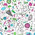 Microbiology Seamless Pattern Royalty Free Stock Photo
