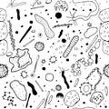 Microbiology Seamless Pattern Royalty Free Stock Photo