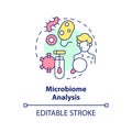 Microbiome analysis concept icon