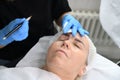 Permanent makeup on the eyebrows Royalty Free Stock Photo