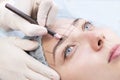 Microblading eyebrows workflow