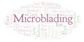 Microblading word cloud.