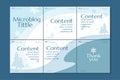 Microblog carousel slides template for social media with winter theme and soft colors version 3 Royalty Free Stock Photo