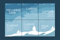 Microblog carousel slides template for social media with winter theme and soft colors version 2 Royalty Free Stock Photo