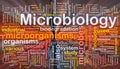 Microbology science background concept glowing Royalty Free Stock Photo