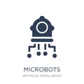 Microbots icon. Trendy flat vector Microbots icon on white backg Royalty Free Stock Photo