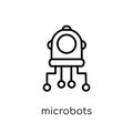 Microbots icon. Trendy modern flat linear vector Microbots icon Royalty Free Stock Photo